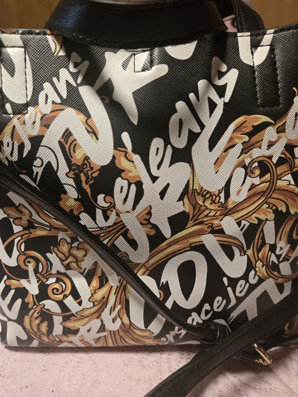 Versace Jeans Couture Totes Black White Size One Size